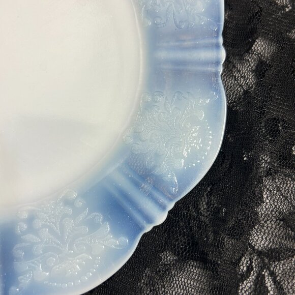 MacBeth Evans American Sweetheart Monax White 2 Salad Plates 8" Depression Glass - Picture 5 of 6